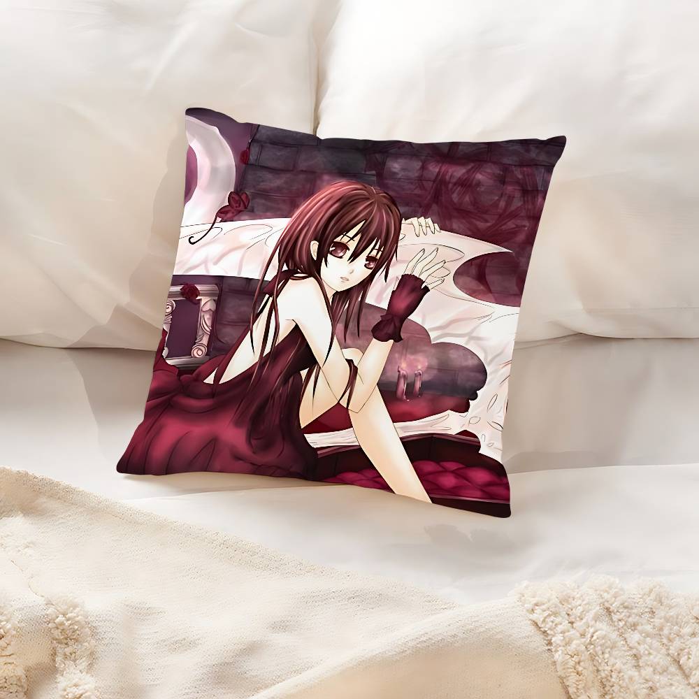 Vampire Knight Anime Kissenbezug Überwurf-Kissenbezug Nordischer Vintage-Stil Kissenbezüge Zuhause Wohnzimmer Sofa Couch Sitz