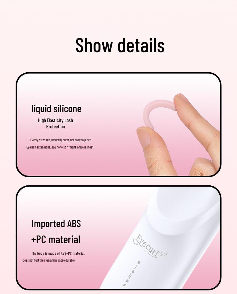 Neweyecurl Rechargeable Electric Heated Eyelash Curler for Women with Long-Lasting Wide-Angle Setting