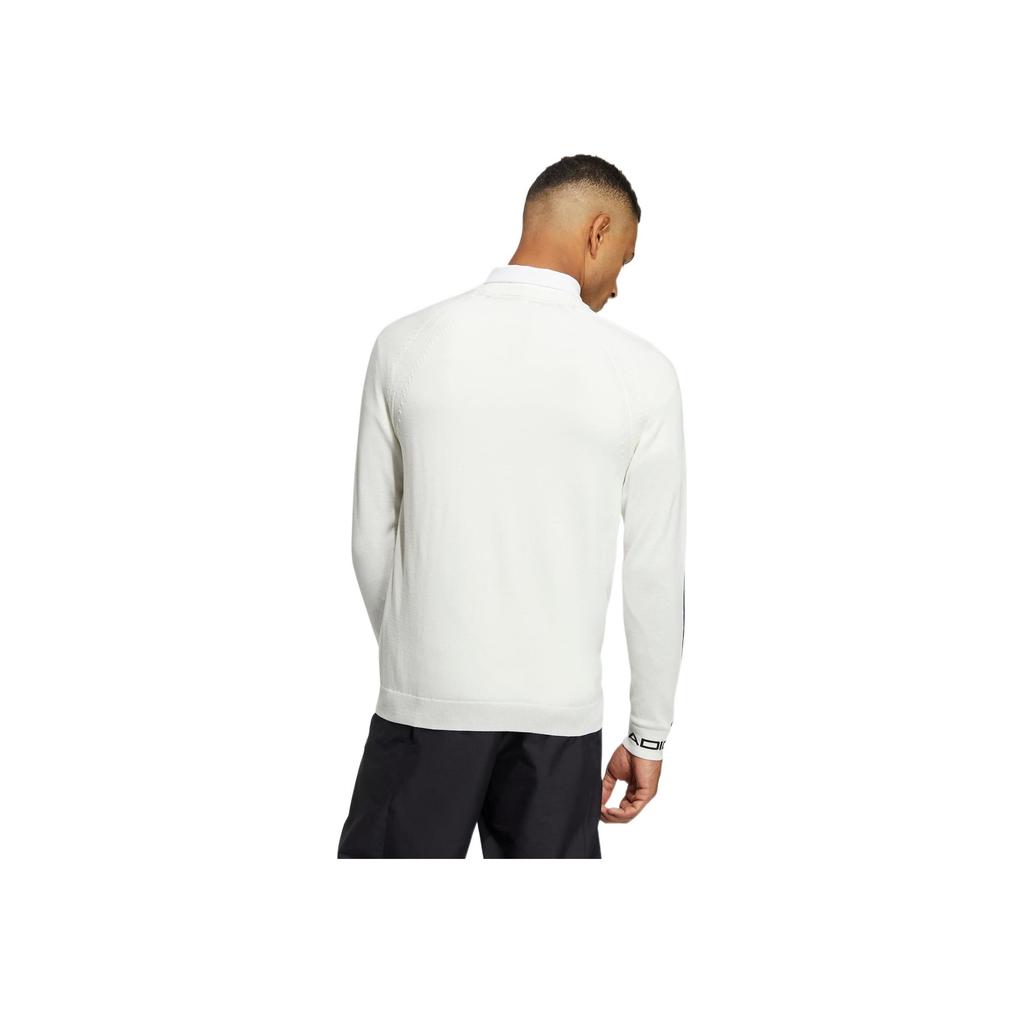 Adidas Logo Print Stand Collar Long Sleeve T-Shirt Men Tops White HG8265