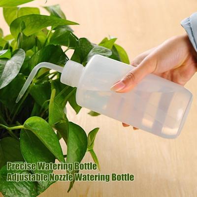 250/500ML Squeeze Watering Bottle with Bend Mouth Large Capacity Clear Visible Indoor Flower Plants Irrigation Watering Can Plastic Small Wash Bottle