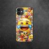 Smiley ansiktsmønster herdet glass telefondeksel for iPhone Samsung Galaxy OnePlus Oppo Xiaomi Redmi Note SA 7 8 9 10 11 12 13 14 20 21 22 53 Pro Ultra