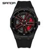 SANDA 1162 Men's Trendy Waterproof Rotating Wheel Quartz Watch