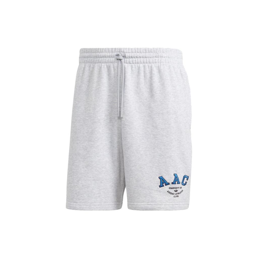 Adidas Originals Alphabet Print Drawstring Straight-Leg Shorts Men Shorts Gray IM4583