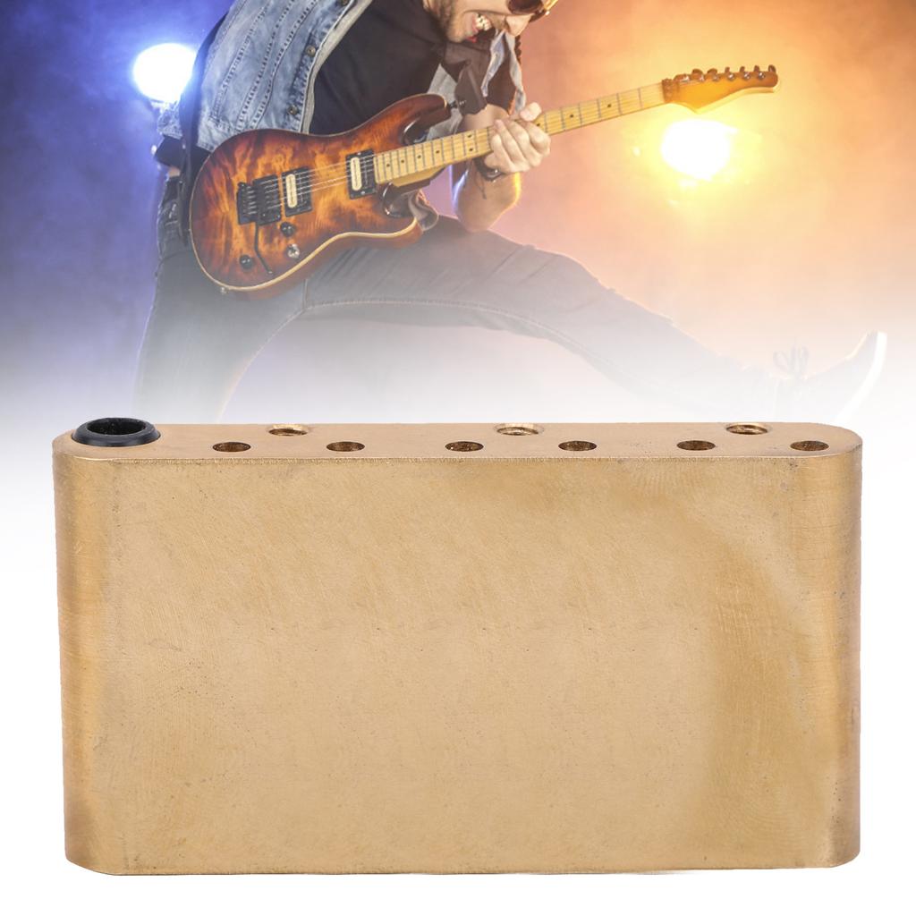 Brass Bridge Block Single Rock for FenderSQCV Guitar Accessories 74mm with Tube