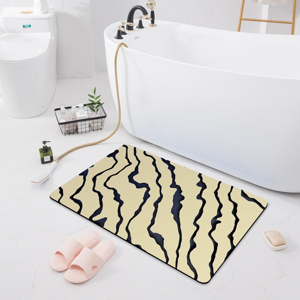 Tapete absorvente antiderrapante, capacho para porta de banheiro, piso de vaso sanitário, chuveiro, banheira, tapete de cozinha moderno