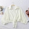 Thin Sunscreen Shirt Women's Summer Loose Bat Cardigan Short Chiffon Air-conditioning Shirt with a Small Shawl Outside the Student Tide