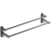 No Drill Double Towel Bar Space Aluminum Bathroom Towel Rack Wall Mounted Towel Holder for Washroom