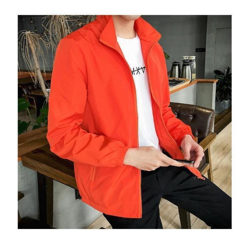 Spring and Autumn Stand Collar New Men's Korean Style Casual Top Jacket Young and Middle-aged Trendy Thin Jacket