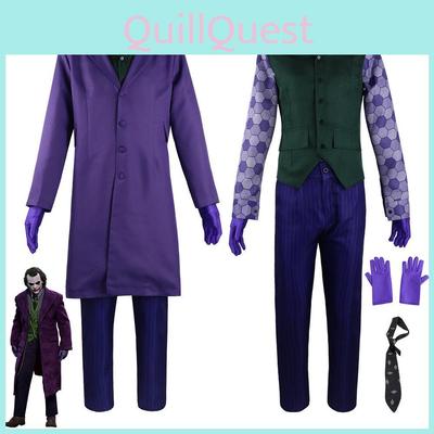 The Dark Knight Joker Suit Coat Cosplay Costume For Halloween And More