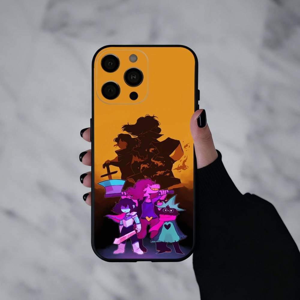 Game D-Deltarune-E  Phone Case For iPhone 17pro,16,15,14,13,12,11 Plus,Pro Max,XS,Soft Silicone Black Cover