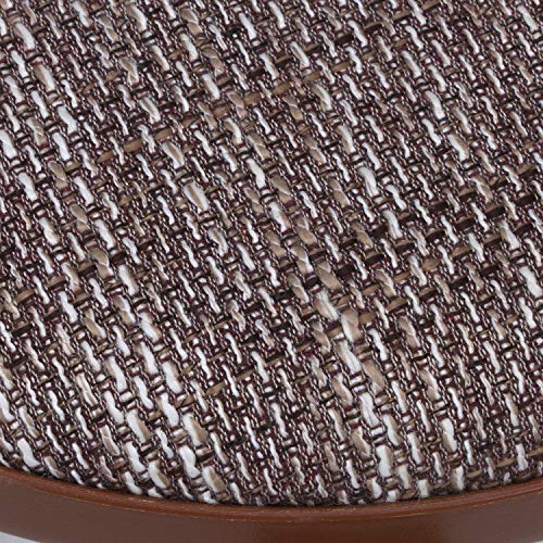 Fuji Boeki Bentwood Stackable Stool, 32cm Wide X 32cm Deep X 47cm High, Beige/Brown Fabric, Compact, Assembly Required, 14545