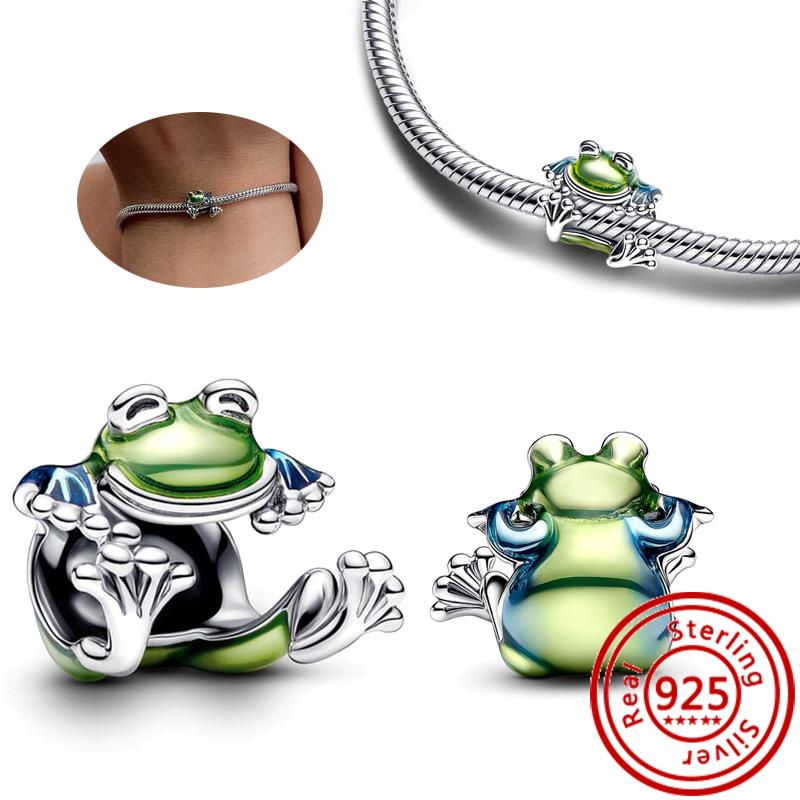 

Новый 925 медь Подходит Оригинальный Подвеска Шарм Браслет DIY Лазающая Лягушка Рюкзак для Приключений Ажурный Слон Зеленые Листья Дерева Бусина 3mm-4mm