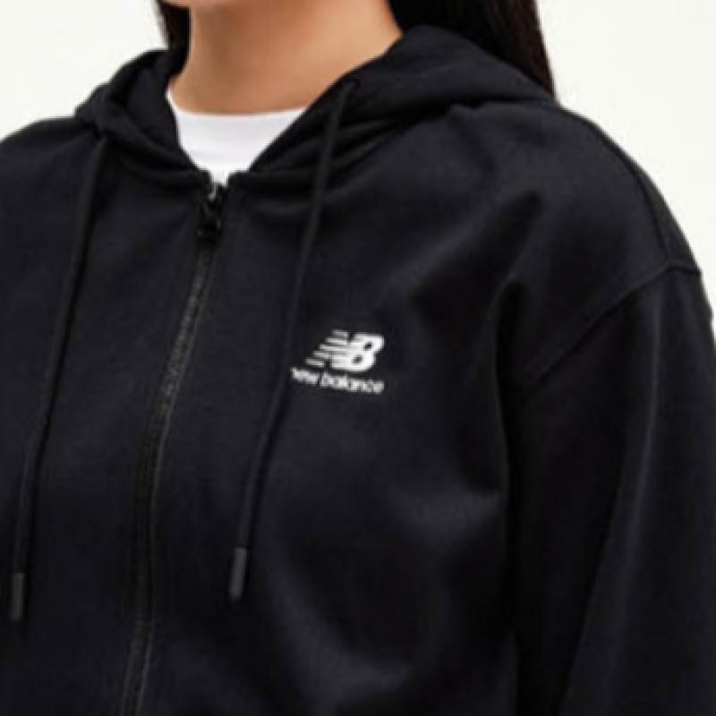 New Balance Half Club Nbmde21013 Bk Essential Single Mesh Hoodie Zip Up Semi Overfit Men