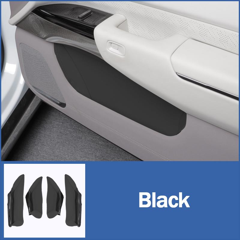

Для ZEEKR 7X 2025+ Защита подкладки кармана двери с накладкой для хранения на внутренней ручке, подкладка из кожаного материала, автомобильные аксессуары, 4 шт. PU чёрный