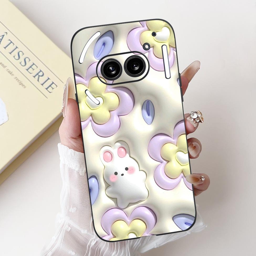 6.7" For Nothing Phone 2A Case A142 Silicone Luxury Flower Cute Cartoon Funny Shockproof Phone Case For Nothing Phone (2A) Cover