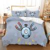Anime Pokemons Bedding Set Cartoon Children Bedroom Quilt Cover Boy Girl Bedclothes Single Double King Pikachu Duvet Cover Gift