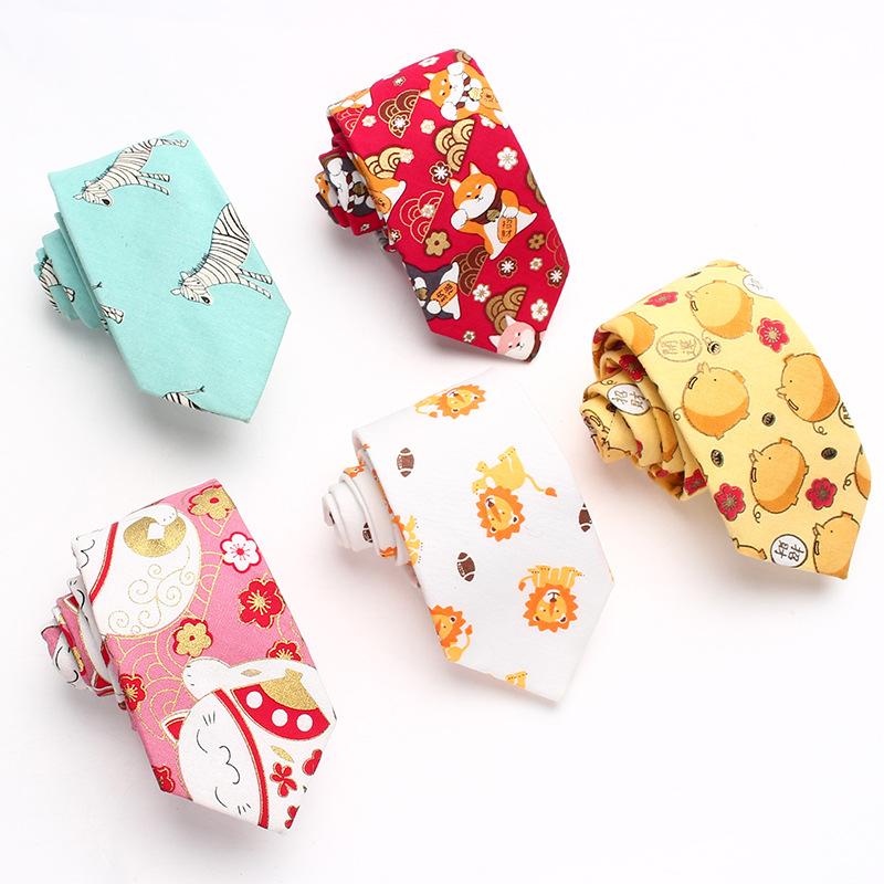 Jacquard Cotton Tie 7Cm Tie Men'S Business Dress, Work Casual Tie