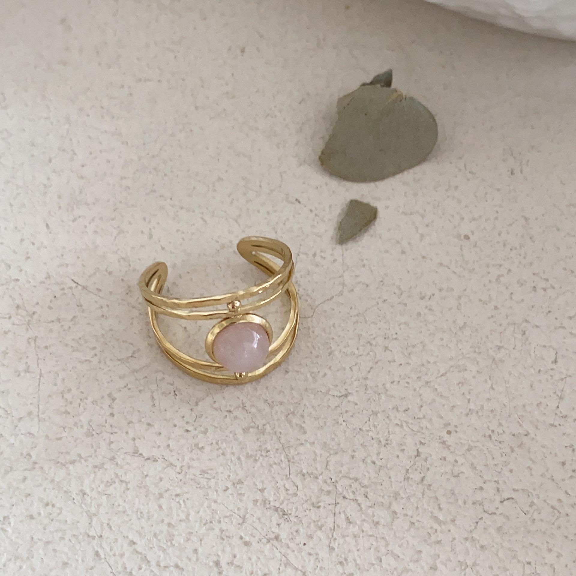 

French Retro Titanium Steel Ring Women S Niche Design High-End Sense Light Luxury Opening Adjustable Versatile Index Finger Ring