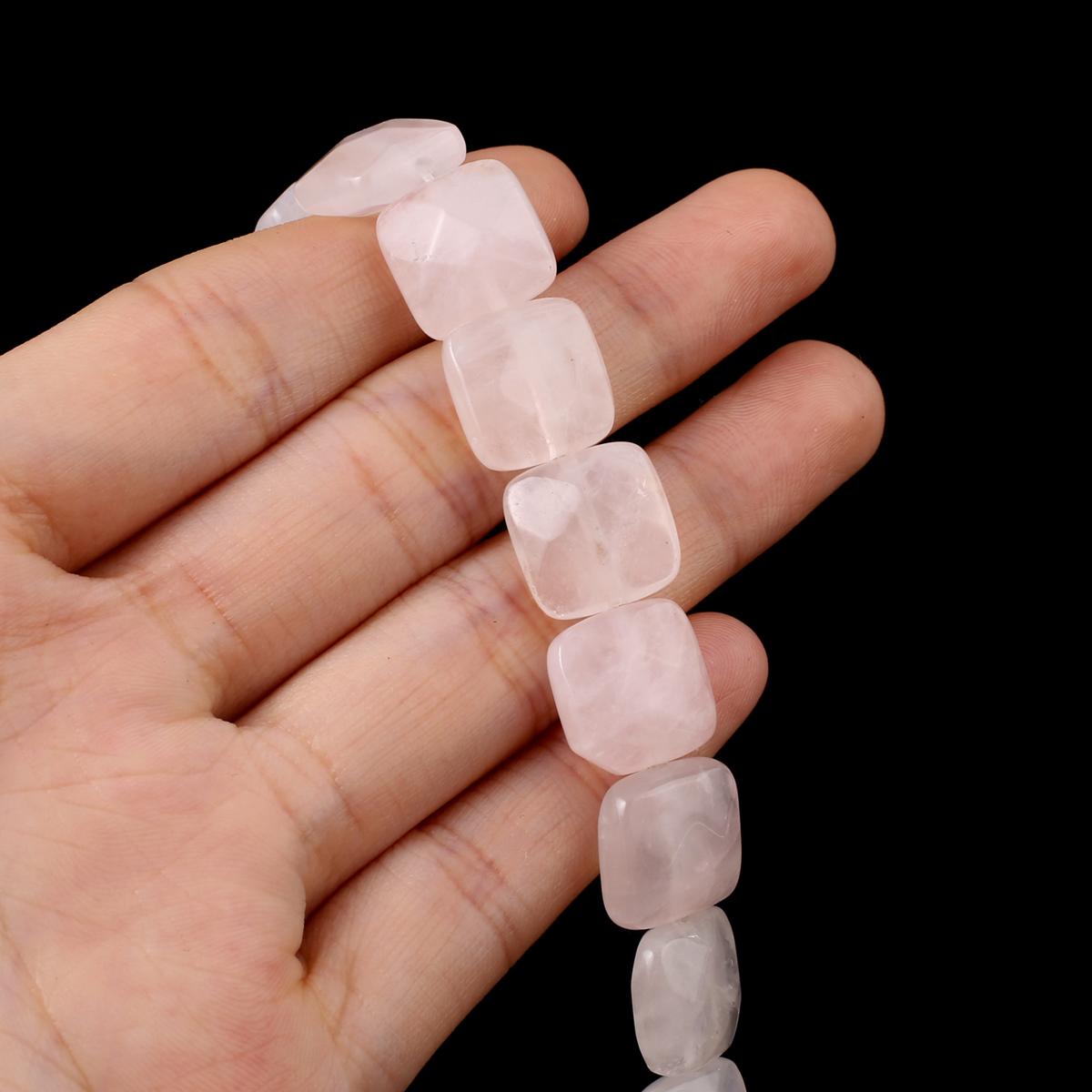 

Бусины из натурального камня, агаты/малахит, квадратные граненые бусины для изготовления ювелирных изделий, ожерелье, браслет, серьги, аксессуар Rose Quartz/11x11x6mm