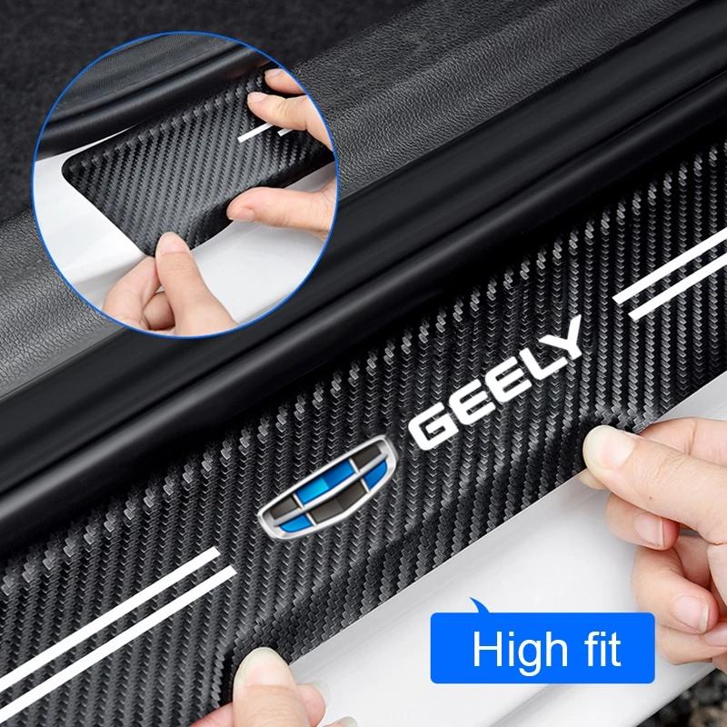 Carbon Fiber Car Sticker Auto Door Trunk Protective Strip For Geely Atlas Coolray Emgrand EC7 EC8 X7 EX7 CK2 CK3 GL GS