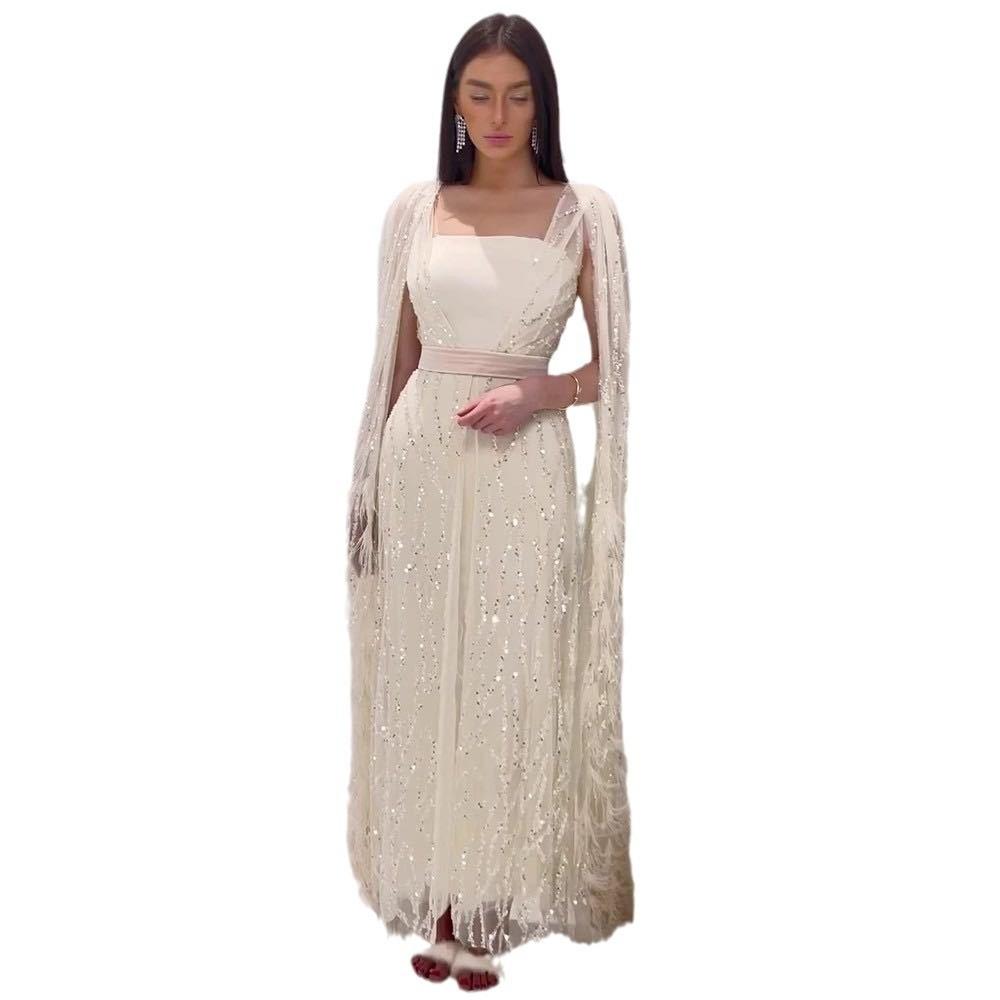 European And American Temperament Sexy Long Dress Evening Dress Celebrity Aura Host Performance Banquet Dress Sexy Long Dress