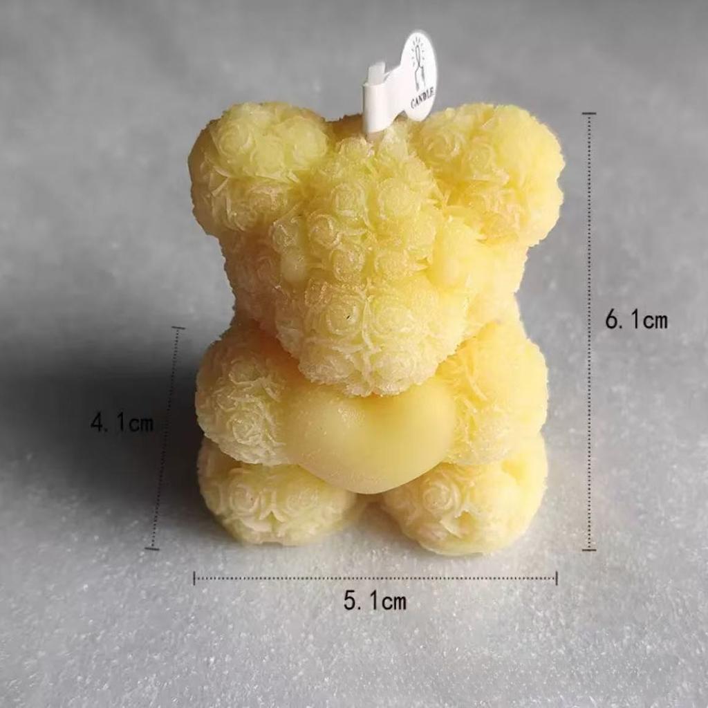 Valentine's Day Rose Bear, Aromatherapy Candles, Ornaments, Wedding Party, Atmosphere, Home Decoration, Gift to Goddess, Styling Candles