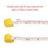 Cartoon Animal Tape Measure for Medical Body Measurement Sewing Tailor Craft Portable Body Sewing Flexible Ruler 60inch