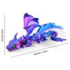 3D Printed Dragon Ornament Stress Relief Articulated Dragon Figurine With Wings Flexible Realistic Dragon Sculpture Home Decor