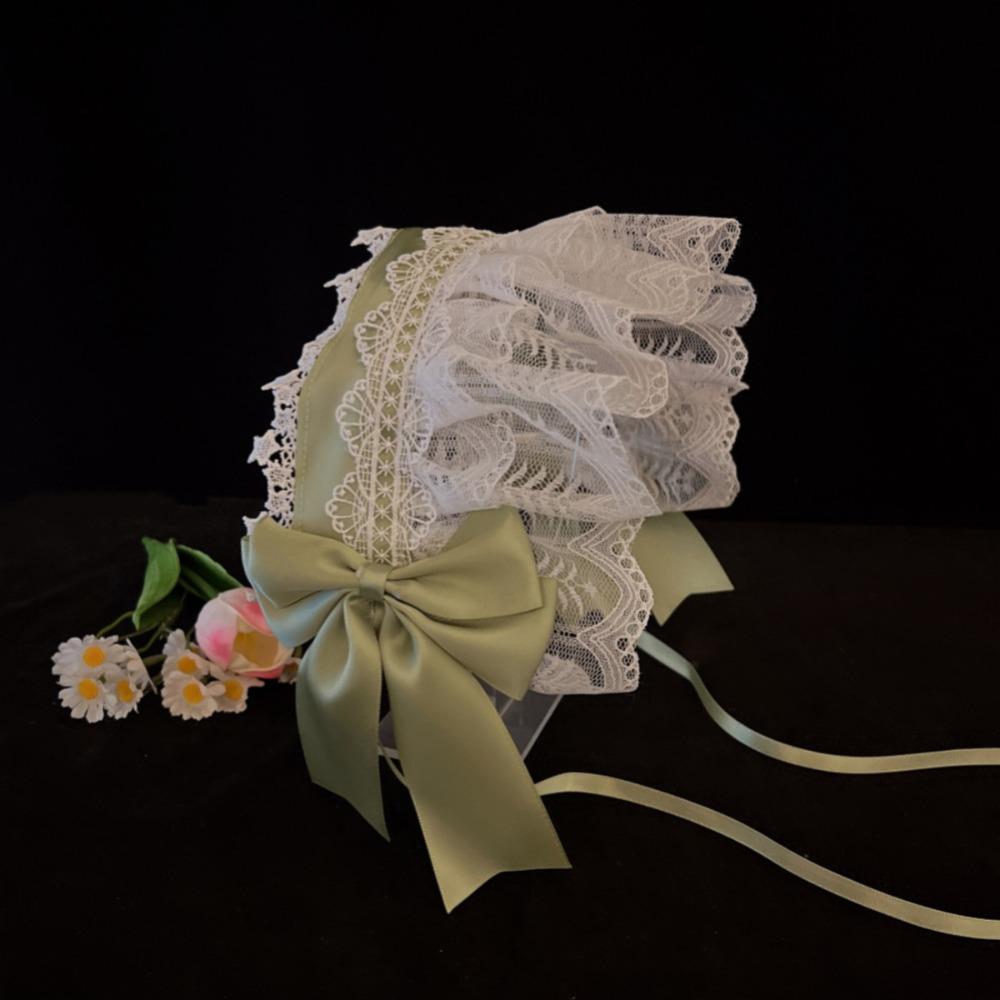 Ribbon Bow Cosplay Headpiece Lace Trim Anime Headband Lovely Lace Headband For Maid Costume