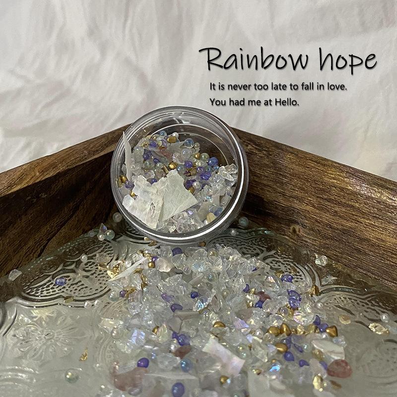

Ins Dark Symphony Fine Glitter Shell Gravel Combination Material Pack Nail Art Jewelry Diy Wearing Nail Jewelry Accessories