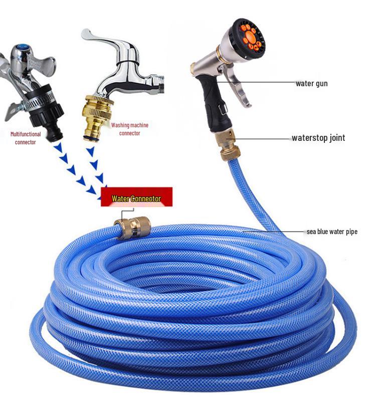 9-Function High-Pressure Car Wash Spray Gun with Adjustable Pure Copper Nozzle and Shower Head