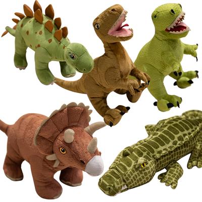 35-100cm Jucării de Pluș cu Dinozauri Desenati Triceratops Simulat T-Rex Stegosaurus Velociraptor Brontosaurus Animal de Pluș Moale