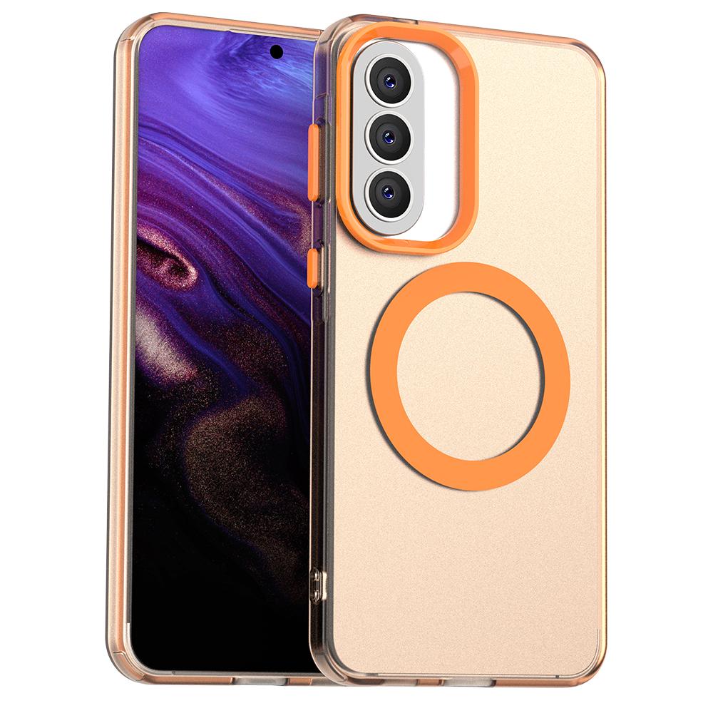Mattierte Bonbonfarbe Magnetisches Ladecase Für Samsung S26 S25 S23 S24 Ultra Plus FE A57 A37 A17 A07 A56 Transparente Rückseite