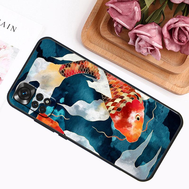 

Koi Fish Carp Case For Xiaomi Redmi Note 13 Pro 14 12 11 9 10 9S 10S 11S 12S Redmi 12C 13C 14C 10C Cover Redmi Note 10S
