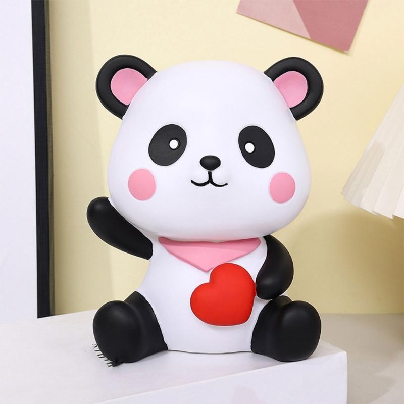 Cartoon Panda Money Box Piggy Banks for Kids Child Adult Gift Cartoon Animal Coin Banknotes Cash Safe