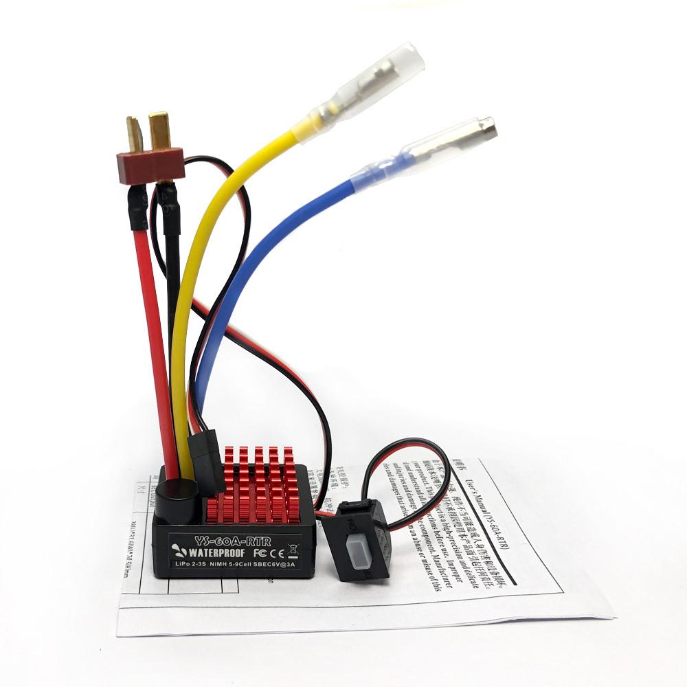 Waterproof 1060 RTR 60A Brushed Electronic Speed Controller ESC For 1:10 1:12 RC Boat RC Car Axial Scx10 TRX4 TRX6 HSP QuicRun