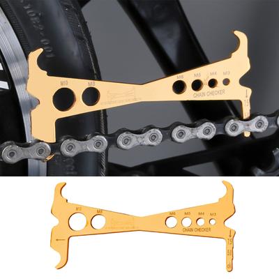 1/2pcs Bike Chain Gauge Measurement Ruler Portable Bicycles Chain Wear Indicators Checker Road Bike Chain Repair Tool