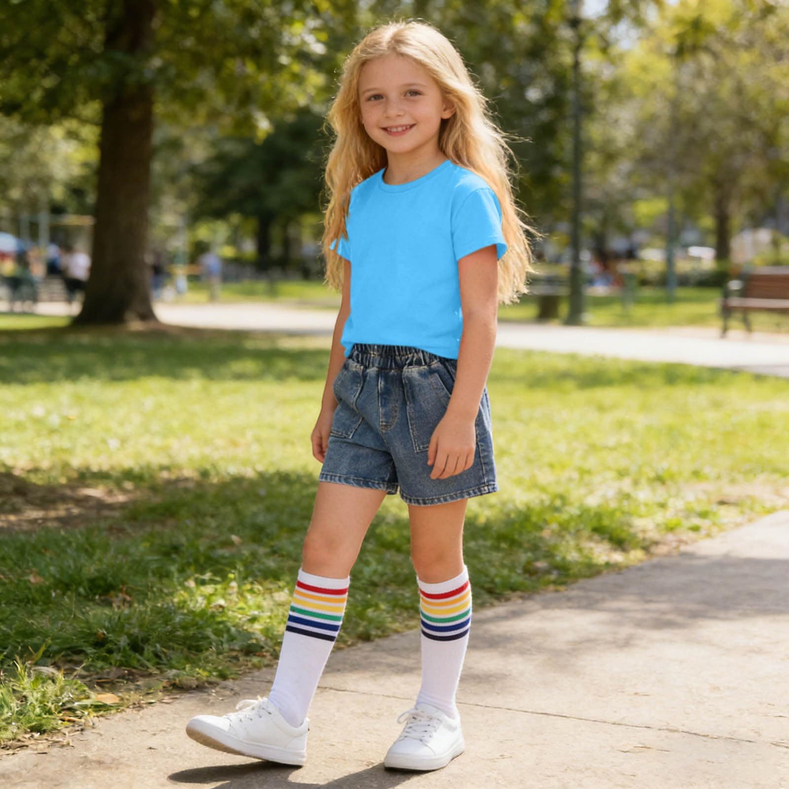 

Детский повседневный удобный комплект из трех предметов 110 синий