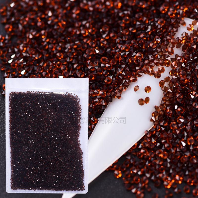 Nail Art Micro Zircon, Glass Crystal Sand Bare Diamond Pointed Bottom Rhinestone Diy Nail Art Accessories