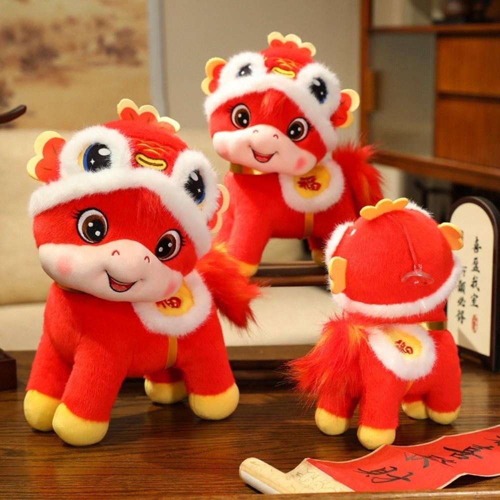 Stuffed Mascot Horse Plush Toys New Year Festival Pony Decor Cute Koi Lucky Horse Doll