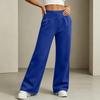 Pantaloni della tuta da donna casual colorati, vestibilità ampia, gamba larga, con elastico in vita