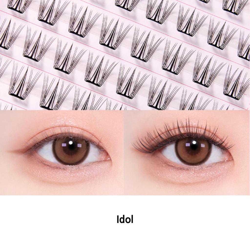 Kleberlose künstliche Wimpern Selbstklebende Wimpern 48 Stück