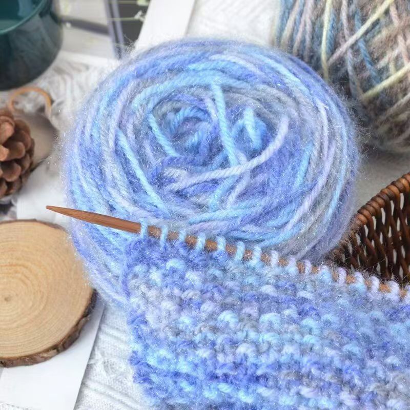 150G Squirrel Fluff Ball, Medium and Thick Thread, Hand-woven DIY Crochet Hook Hat Thread, Sweater Material, Baby Fluff Thread