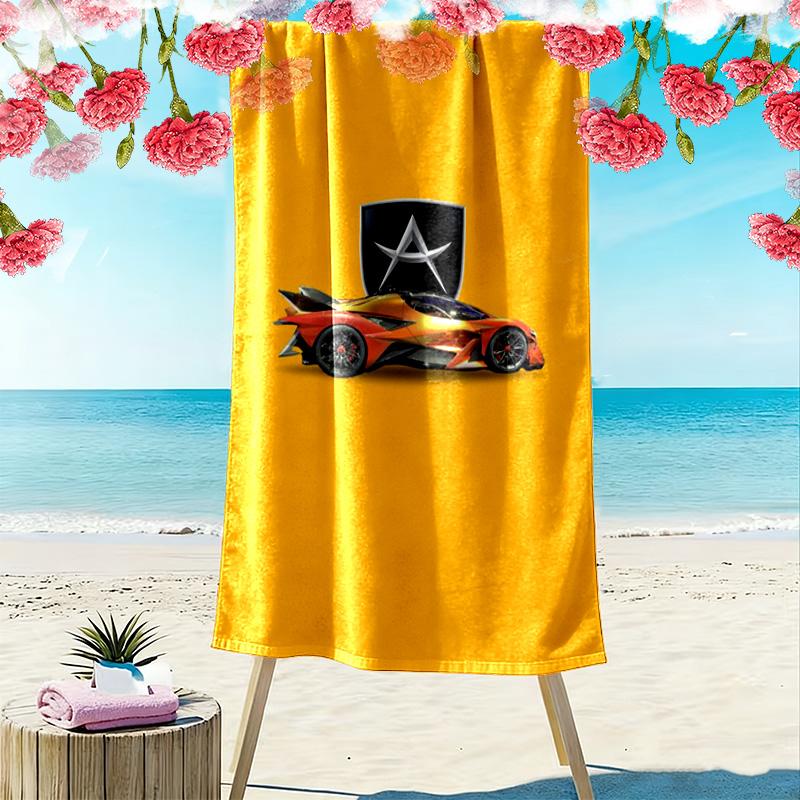 Style: Emblem beach towel Portable for travel soft swim Outdoor pool towel seaside Outdoor picnic beach mat beach towel beach Comfort