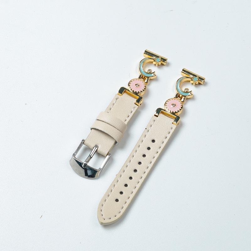 Premium Patchwork Leather Strap for Xiaomi Band 9 and Apple Watch Series 8/7/6 - Women's Edition