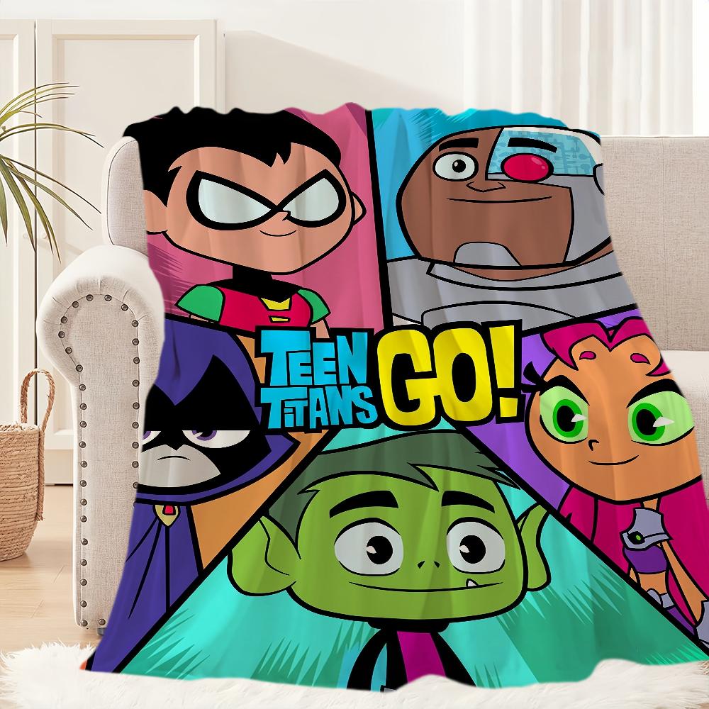 

Cartoon Cute Go Blanket Plush Nap Sofa rug for Living T-Teen Room Warm Office T-Titans Bedroom Birthday Home Travel Kid Gifts 100x150cm