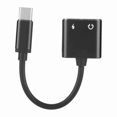 2'si 1 Arada 3.5mm Type C o Adaptör Dönüştürücü o Kulaklık Adaptörü (Siyah)