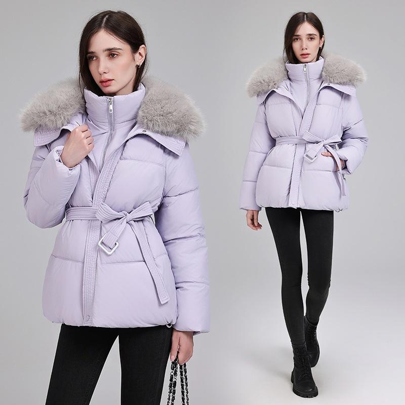 Fake two pieces of European and American waist and thin lapel cotton clothes women's warm jacket winter thickened temperament cotton-padded clothes