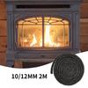 6/8/10/12mm 2M Fireplace Sealing Rope Gasket Cord Wood Burning Stove Door Fiberglass High Temperature Sealing Rope Replacement
