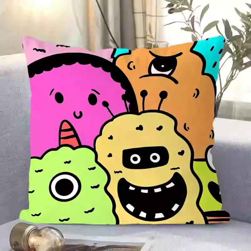 Dopamin Niedlich Cartoon Einfaches Sofa Wohnzimmer Wildleder Kissenbezug Kissen Kissen Abnehmbar und Waschbar Schlafzimmer